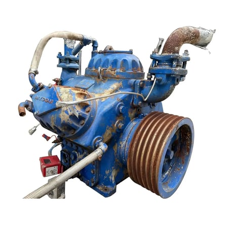 Mycom #N6A, 6-Cylinder Reciprocating Compressor, Belt Driven - Image 2