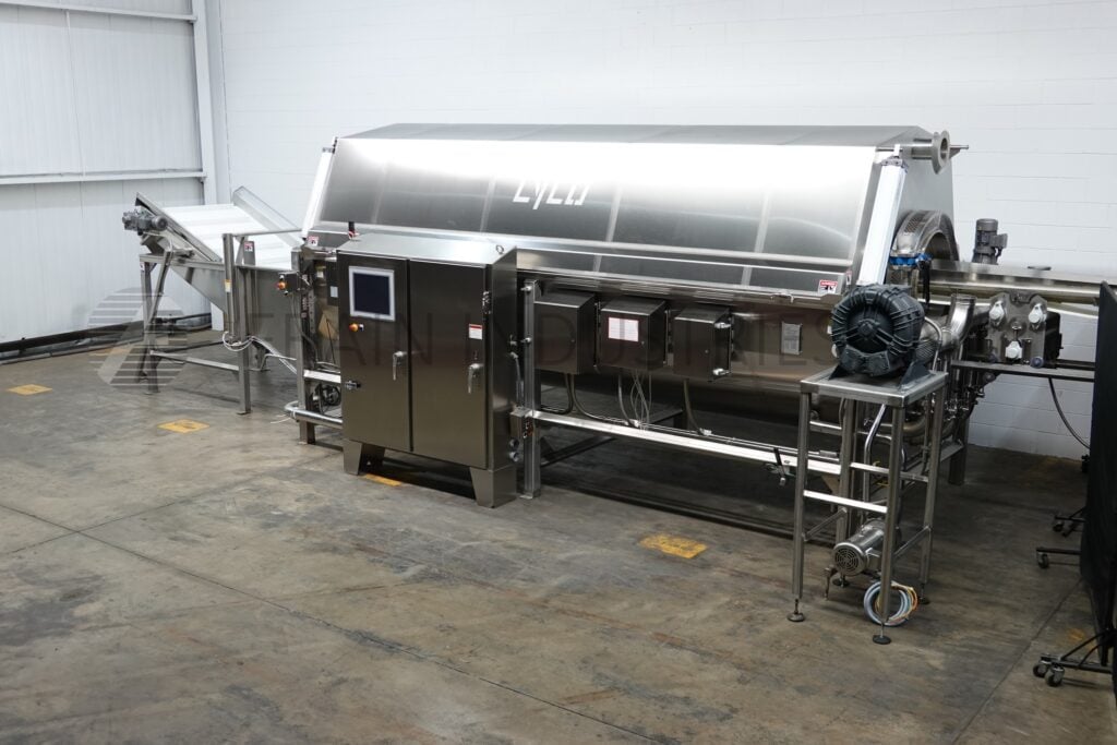 Lyco #Chill-Flow, pouch cooler rotary system, Stainless Steel contact parts, 72" OD x 192" long perforated - Image 1
