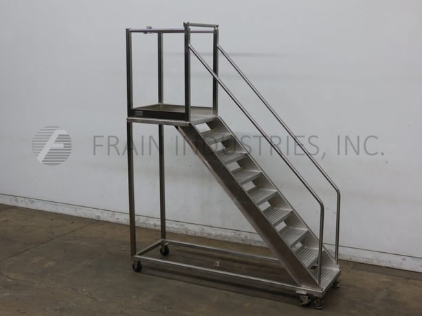 8 Step EHS Solutions CST111, Stainless Steel with 34" x 30" standing platform, 41" high guard rail, locking - Image 1