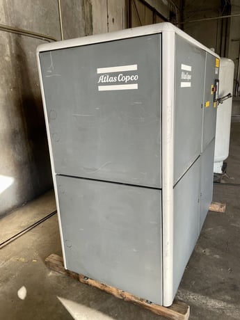 103 cfm, 132 psi, Atlas Copco #GA37, rotary screw air compressor, 50 HP, air storage tank - Image 3