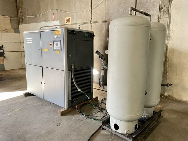 103 cfm, 132 psi, Atlas Copco #GA37, rotary screw air compressor, 50 HP, air storage tank - Image 6