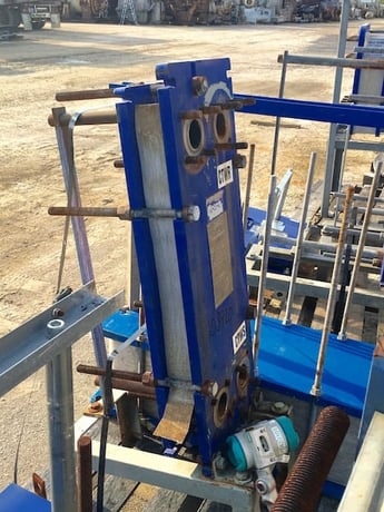 25 sq.ft., Alfa-Laval, M6-MFG, scrubber heat exchanger, .60mm plate thickness, 150 psi, 200°F, Carbon Steel - Image 1