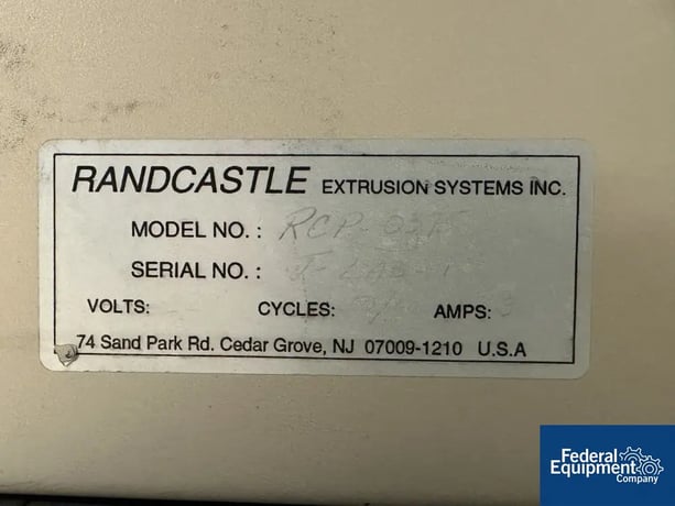 Randcastle Microtruder #RCP-0375, Extruder, .375" diameter singled screw, 24:1 l/d, electrically heated, air - Image 2