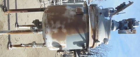 200 gallon Pfaudler, Glass-Lined Jacketed Reactor, 39" diameter x 39" straight side, 16" x 11" oval manway, 2 - Image 3