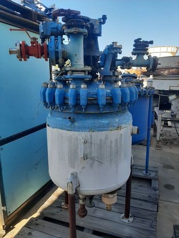 50 gallon Pfaudler, Glass-Lined Reactor, 24" diameter x 24" straight side, 1.5" discharge, 150 psi/FV @ 450 F - Image 5