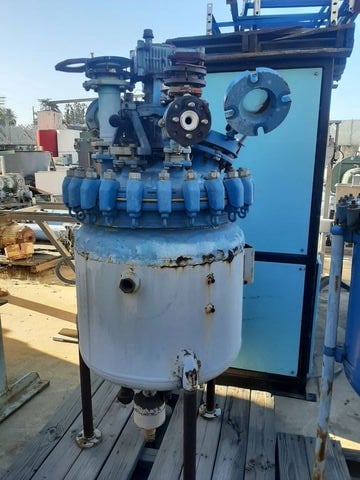 50 gallon Pfaudler, Glass-Lined Reactor, 24" diameter x 24" straight side, 1.5" discharge, 150 psi/FV @ 450 F - Image 6