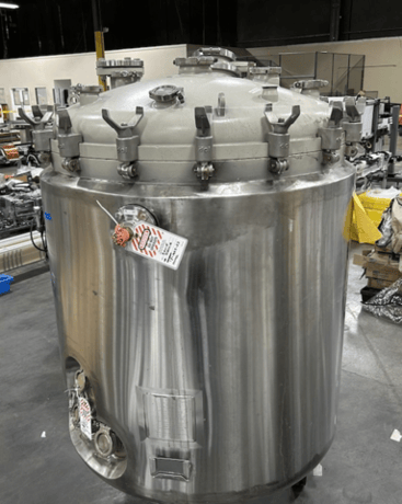 209 gallon DCI, Stainless Steel Jacketed Reactor Vessel, 40" diameter x 38" straight side Vessel, 45 psi/FV @ - Image 3