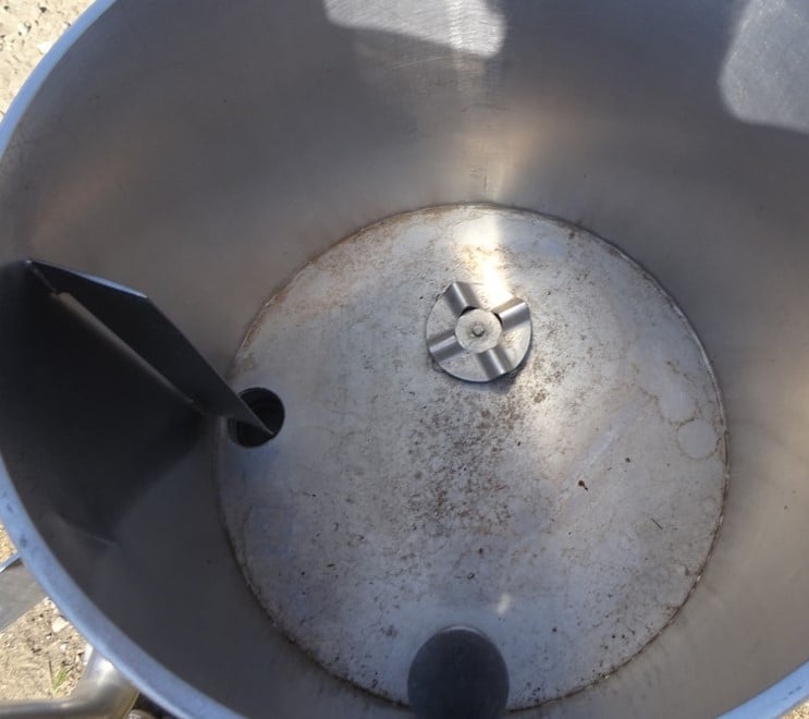 15 gallon Advance Food Co., Stainless Steel Agitated Tank, 19" diameter x 16" deep w/2" bottom discharge, 1/2 - Image 5