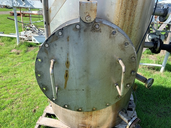270 gallon Stainless Steel Tank, 3' diameter x 5' straight side, 18" diameter Flanged side bottom manway, 2" - Image 9