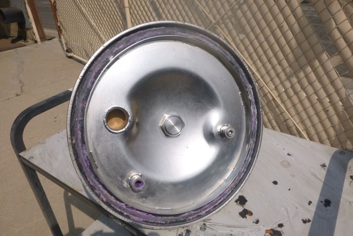 5 gallon DeVilbiss #1420-498, Stainless Steel Pressure Vessel/Tank, 14" diameter x 19-1/16" H Vessel, 1.5" - Image 5