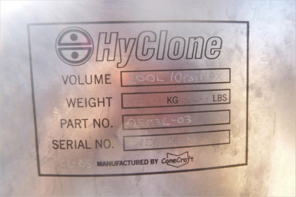 52.8 gallon Cone Craft Craft HyClone, Stainless Steel Pressure Tank, 22" diameter x 38" straight side, 17" - Image 6