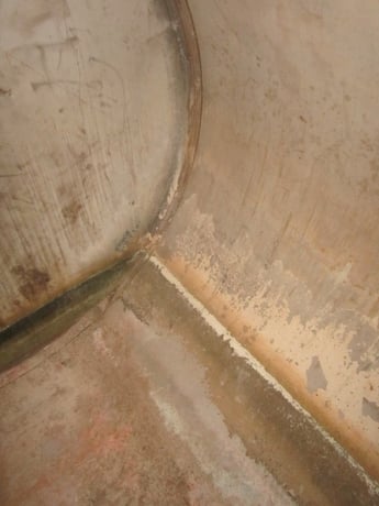 1000 gallon Underwriters Labs, Stainless Steel Tank, 64" diameter x 72" straight side, 1/4" thick fiberglass - Image 3