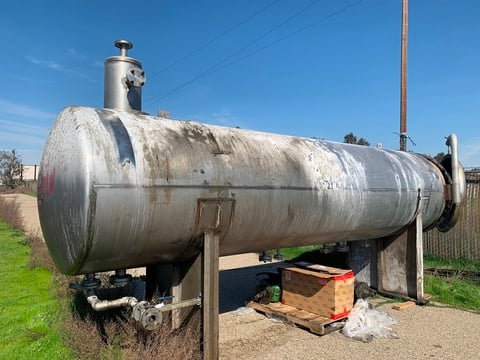 1500 gallon Coalescer Tank, Stainless Steel, 48" diameter x 18' L, 1" & 12" raised opening, 25 psi @ 200&deg;F - Image 2