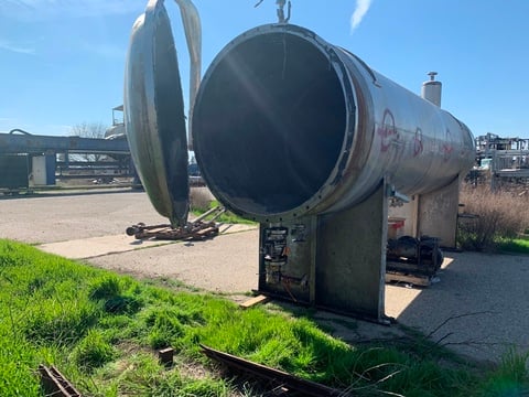 1500 gallon Coalescer Tank, Stainless Steel, 48" diameter x 18' L, 1" & 12" raised opening, 25 psi @ 200&deg;F - Image 4