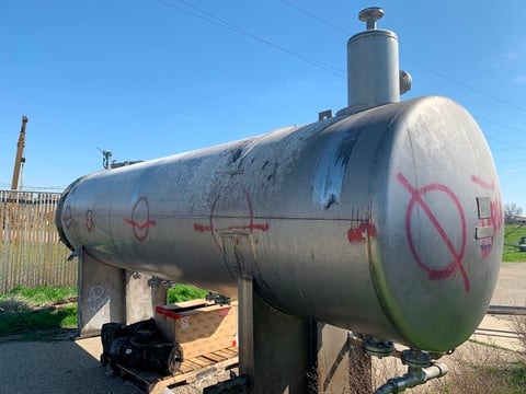 1500 gallon Coalescer Tank, Stainless Steel, 48" diameter x 18' L, 1" & 12" raised opening, 25 psi @ 200&deg;F - Image 5