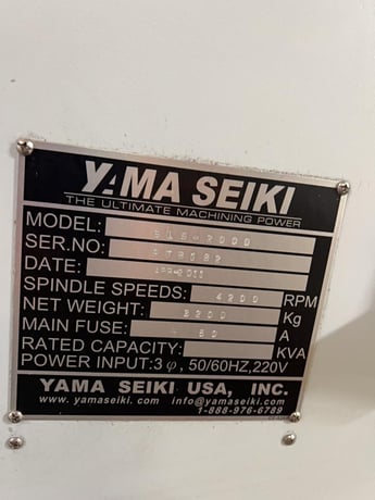 Yama Seiki #GLS-2000, 22" swing, 8" chuck, 2.5" bar, 15.35" turn diameter, 12.9" turn length, Fanuc Oi-TD - Image 9