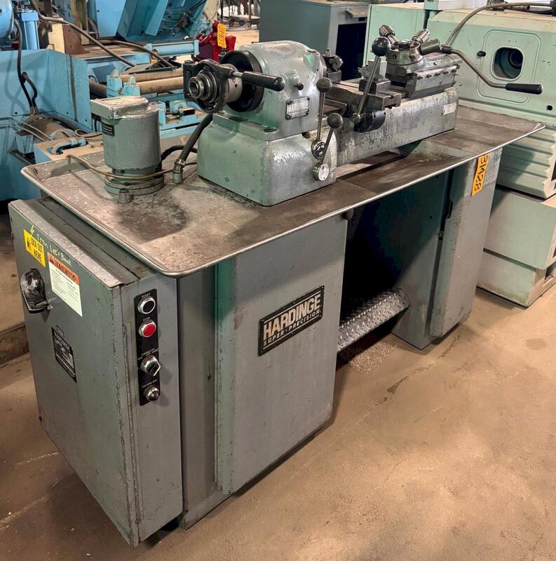 9" x 36" Hardinge #DSM-59R, second operation lathe, double tool cross slide, turret, 5C closer, 1 HP - Image 4
