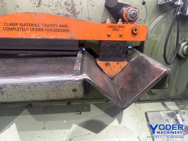 6" x 6" x 5/8" Piranha #PII-140, hydraulic ironworker, 140 ton, 20-1/2" throat, 5-1/4" stroke, 1999 - Image 9
