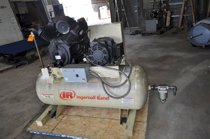 15 HP Ingersoll-Rand #7100, air compressor, 50 cfm @ 175 psi, 120 gallon tank - Image 1