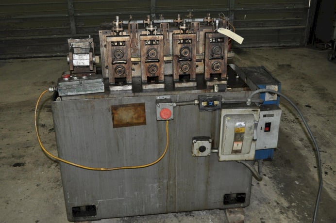 4 Stand, Urafco #M-1-1/4-C, rollformer, 5" roll space, 1.25" shaft diameter, 1.75" vertical adj., 7" - Image 1