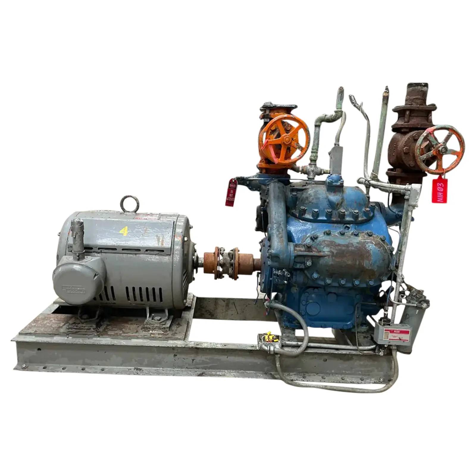 75 HP York A3089 8-Cylinder Reciprocating Compressor Package, 230/460 V, Direct Drive Driven) - Image 1