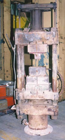 140 Ton, Watson Stillman, 23" x16", up-act 4-post, 14" stroke, 36" daylight, pushbk.cyl, #86 - Image 1