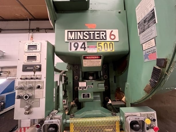 60 Ton, Minster #6SS-FB, 4" stroke, 16" Shut Height, 2.75"adj., 90-180 SPM, 21" x32"bed, air cooled & brake - Image 3