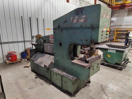 6" x 6" x 5/8" Piranha #PII, hydraulic ironworker, 140 ton - Image 1
