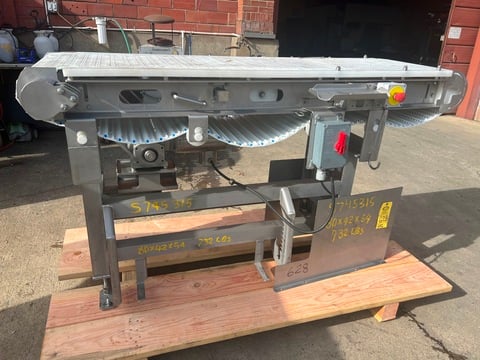 18" wide x 6' long Frontmatec, Stainless Steel Belt Conveyor, plastic interlocked washdown belt - Image 1
