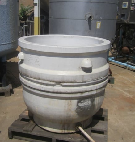 White #P-55, Ceramic Vacuum Bed Filter, 36" diameter x 13" lower section, 3/4" side bottom outlet, 36" x 13" - Image 1