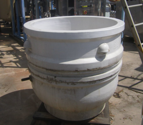 White #P-55, Ceramic Vacuum Bed Filter, 36" diameter x 13" lower section, 3/4" side bottom outlet, 36" x 13" - Image 2