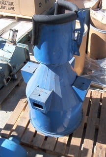 7' cu.ft. Hopper, carbon steel, 24" diameter x 17" straight side, 60 deg. Cone bottom, 8" diameter Outlet - Image 1