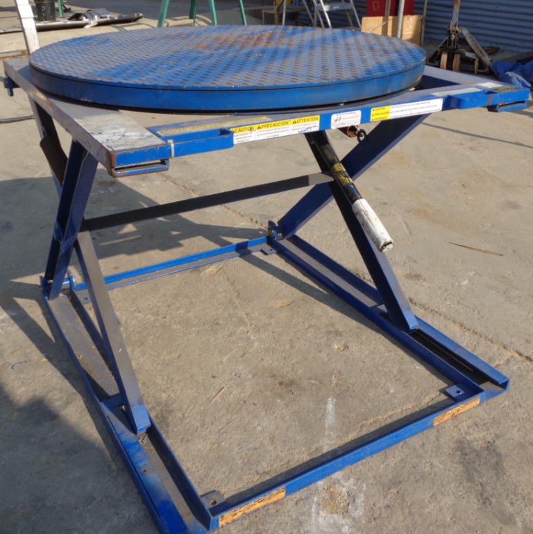 T & S Equipment #EZ-Loader, Self-Leveling Pallet Carousel Positioner, 40" outside diameter Turntable w/manual - Image 1