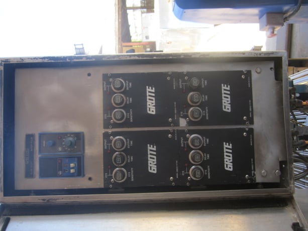 Grote #S/A-2225, Industrial Slicer, Stainless Steel, 2" x 30", 37" width x 9' 6" L stacking conveyor, 230V - Image 6