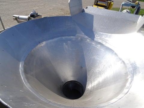 Stainless Steel Stuffer, 6" diameter x 46" L barrel, 4" discharge. 49" diameter x 36" deep hopper, start/stop - Image 5