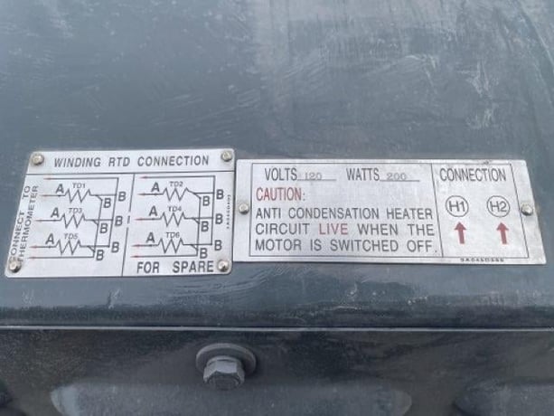 200 HP 600 RPM Teco Westinghouse, Frame 5808C, Drip-Proof Ball Bearing, 2300/4160 Volts, New Surplus - Image 3