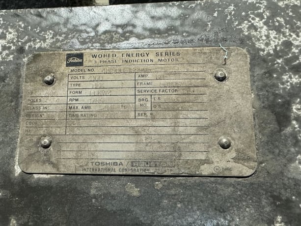 500 HP 1800 RPM Toshiba, Frame 5011US, TEFC BB, 4160 Volts, New Surplus - Image 4