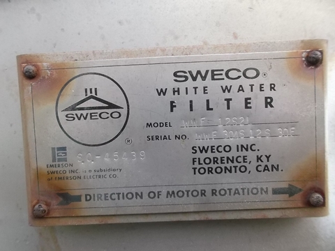 Sweco #WWF-12S21, White Water Filter, Stainless Steel, (16) 16" x 4" screen panels, 6" infeed/outfeed, 500 - Image 5