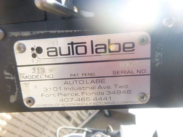 Auto Labe #550, Semi-Automatic Pressure Sensitive Wrap Around Labeler, 3/8"-4" diameter Label capacity, 5" - Image 6