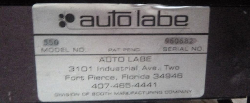 Auto Labe #550, Semi-Automatic Pressure Sensitive Wrap Around Labeler, 3/8"-4" diameter Label capacity, 5" - Image 5