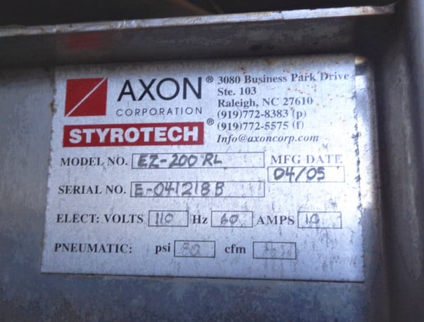Axon #EZ200, Automatic Shrink Sleeve Applicator, 20-80 sleeves/min., 40-120 neck bands/min., 56-200 mm - Image 4