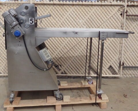 Lucks #LSM-24, Dough Sheeter, Single shear, Stainless Steel, 24" width x 72" L conveyor, 22" pressure plate - Image 1