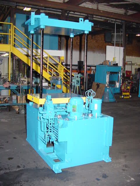 50 Ton, Wabash, 34" x 31" up-acting, 4-post, 50" daylight, 24" stroke, hydraulic unit, no controls, #877 - Image 2