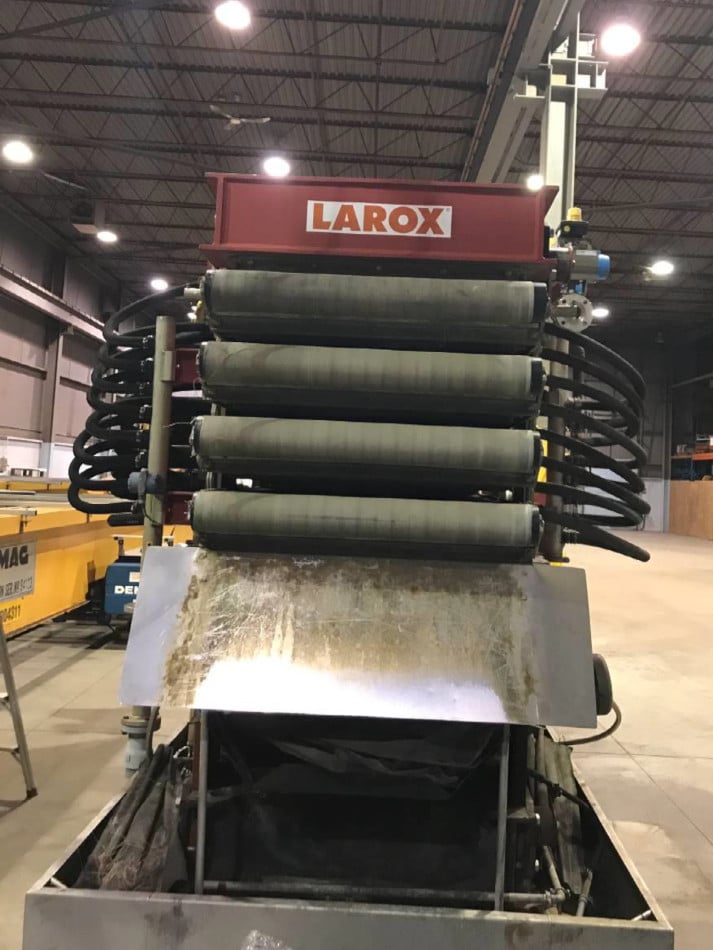 Larox #PF-12.5-A1, Vertical Pressure Filter, (8) chambers w/900 mm x 1750 mm plates, 3.3' width x 85' L - Image 1