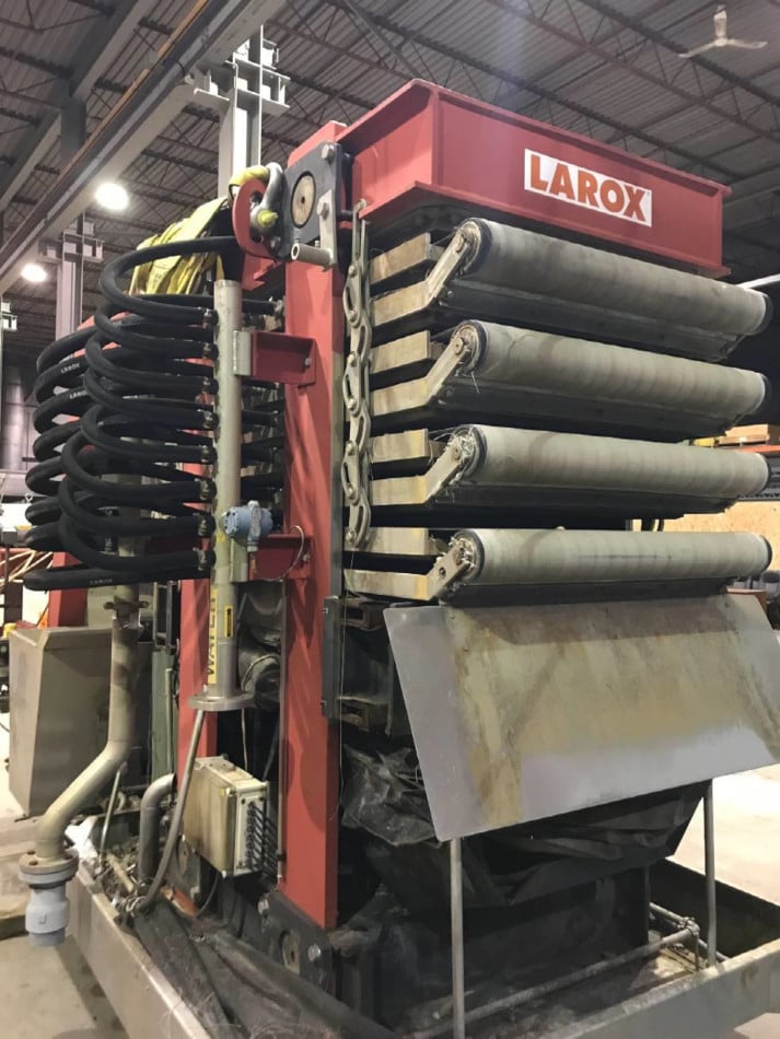 Larox #PF-12.5-A1, Vertical Pressure Filter, (8) chambers w/900 mm x 1750 mm plates, 3.3' width x 85' L - Image 3
