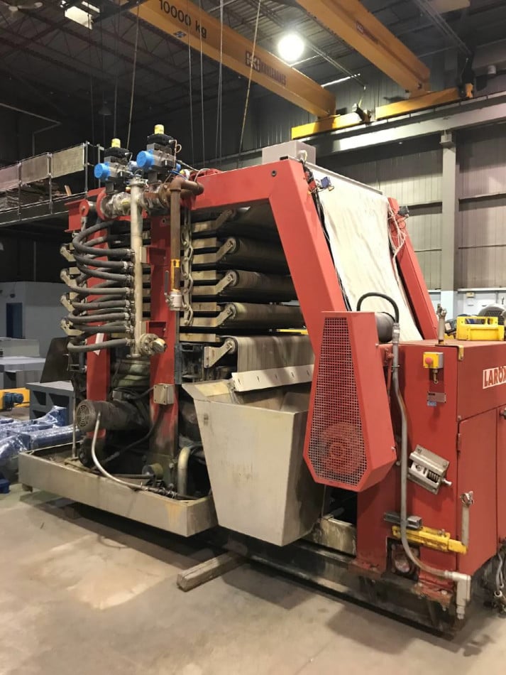 Larox #PF-12.5-A1, Vertical Pressure Filter, (8) chambers w/900 mm x 1750 mm plates, 3.3' width x 85' L - Image 6