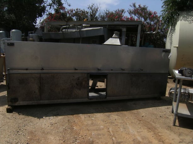 Stainless Steel Overhead Hood, 4' x 12' x 20" tall, 12" diameter Exhaust ports - Image 1