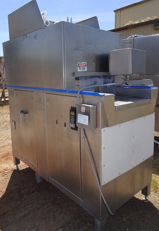 Wolf-Tec #N306, Brine Needle Injector, 24" width feed w/(16) bottom rows, 77" L table/conveyor, two sections - Image 1