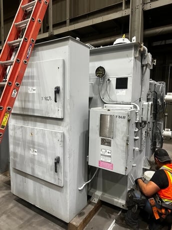5000/5600/6250/7000 KVA 69000 Delta Primary, 4160Y/2400 Secondary, Virginia, substation, CU/CU, 2013, #T868 - Image 2
