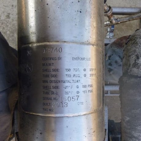150 psig, Enerquip, Stainless Steel shell & tube heat exchanger, heat transfer pump skid, (4) pumps, 2013 - Image 4